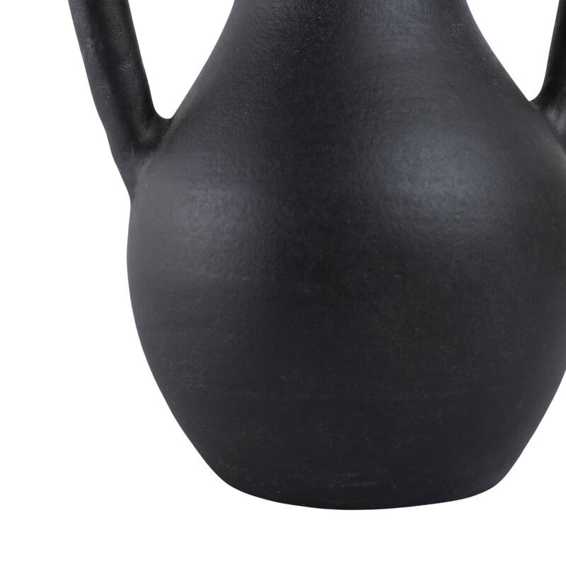 Terracotta Pottery Decorative Vase with Handles for Casual Home Decor