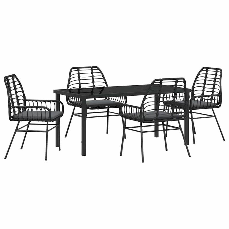 vidaXL Garden Dining Set Poly Rattan