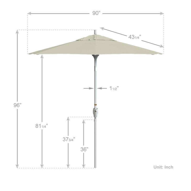 Pompano 7.5-foot Crank Lift Round Patio Umbrella by Havenside Home