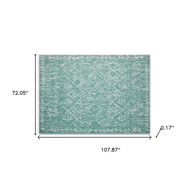 HomeRoots Abstract Geometric Casual Rectangle Area Rug