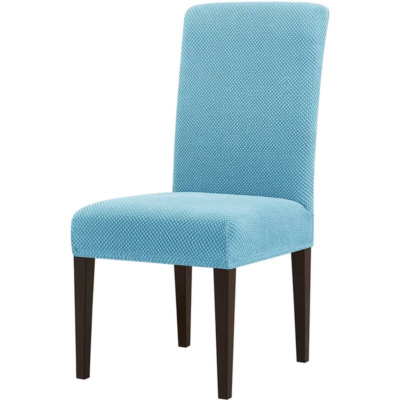 Subrtex 2 PCS Stretch Dining Chair Slipcover Textured Grain Cover