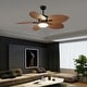 preview thumbnail 33 of 64, 44"/52" Palm Leaf Tropical Ceiling Fan with Light and Remote,Indoor and Outdoor Ceiling Fan,Waterproof