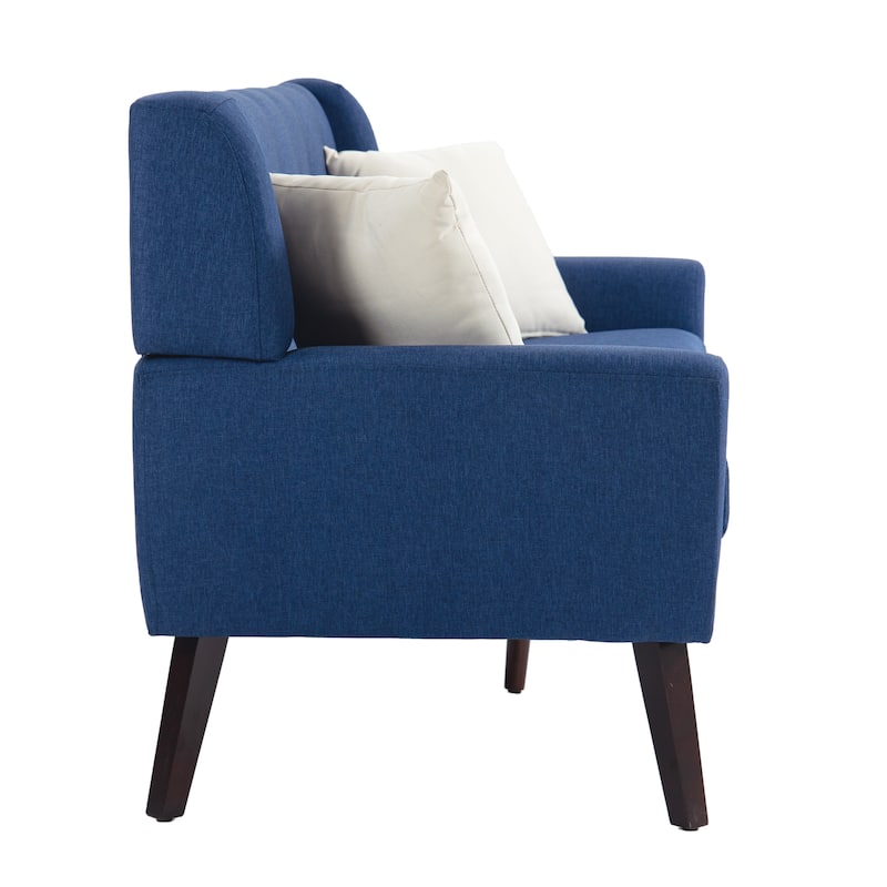 Modern Upholstered Faux Leather Tufted Armchair Linen Accent Chairs