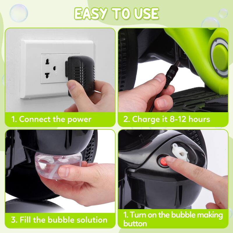 Kids Electric Motorcycle with Bubble Function