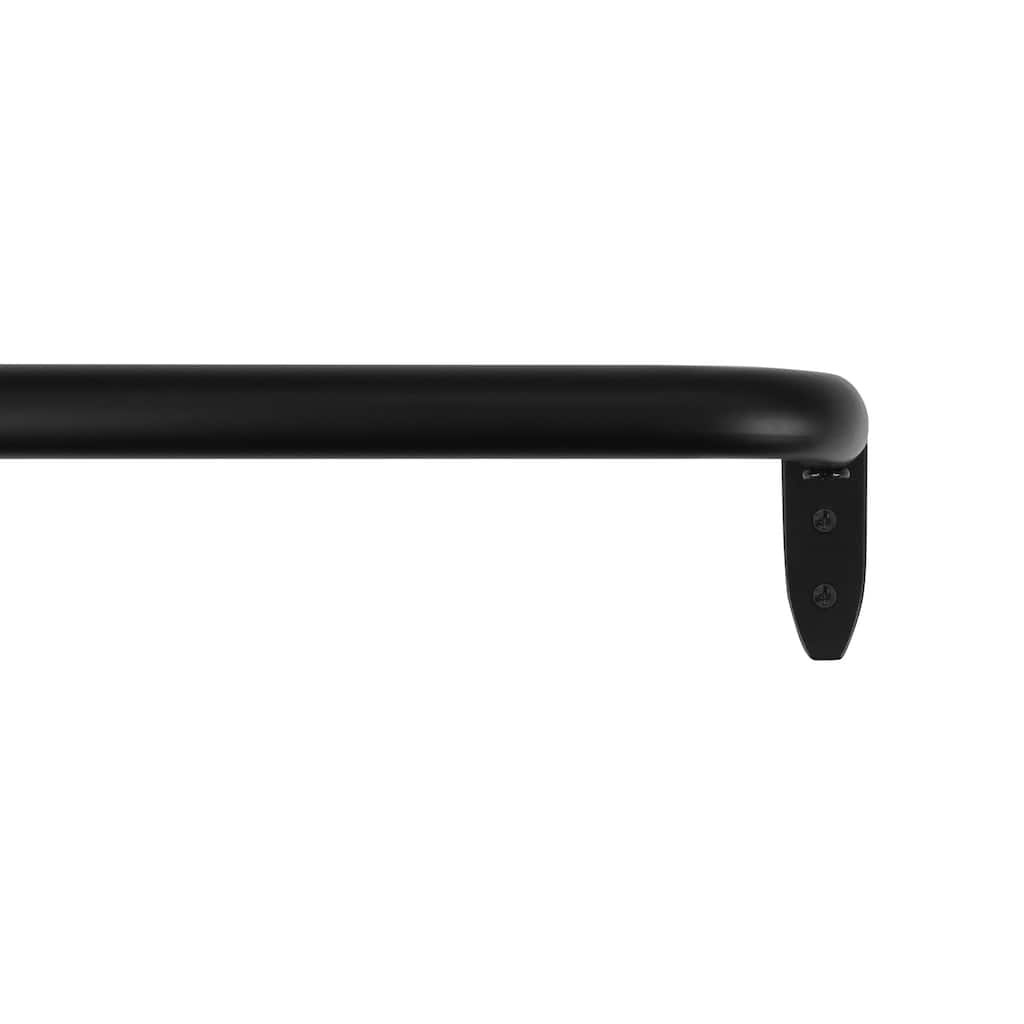 3/4" Drapery Core Curtain Rod_Matte Black