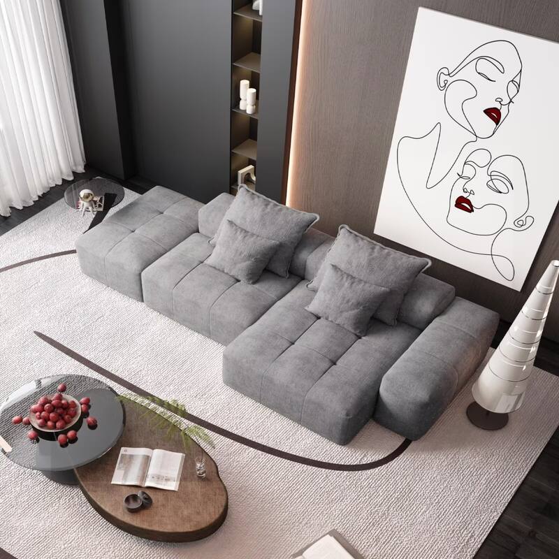 Oversized Modular Sectional Sofa,Sparkling Chenille Fabric,DIY Sofa