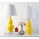 preview thumbnail 2 of 6, SAFAVIEH Lighting 27-inch Cybil Double Gourd Yellow Table Lamp (Set of 2) - 14" x 14" x 26"