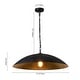 preview thumbnail 7 of 34, 1-Light Black Gold Oversized Metal Dome Pendant Light - 27in