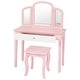 preview thumbnail 12 of 16, Costway Kids Vanity Set Princess Makeup Dressing Play Table Set - See Details