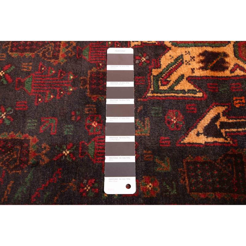 ECARPETGALLERY Hand-knotted Teimani Black Wool Rug - 3'7 x 6'4