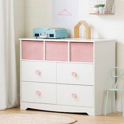 South Shore Sweet Piggy 4-Drawer Dresser with 3 Baskets