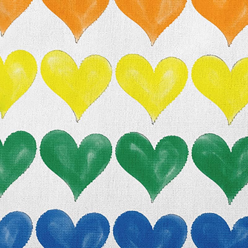 Pride Hearts Valentine's Day Decorative Indoor/Outdoor Pillow