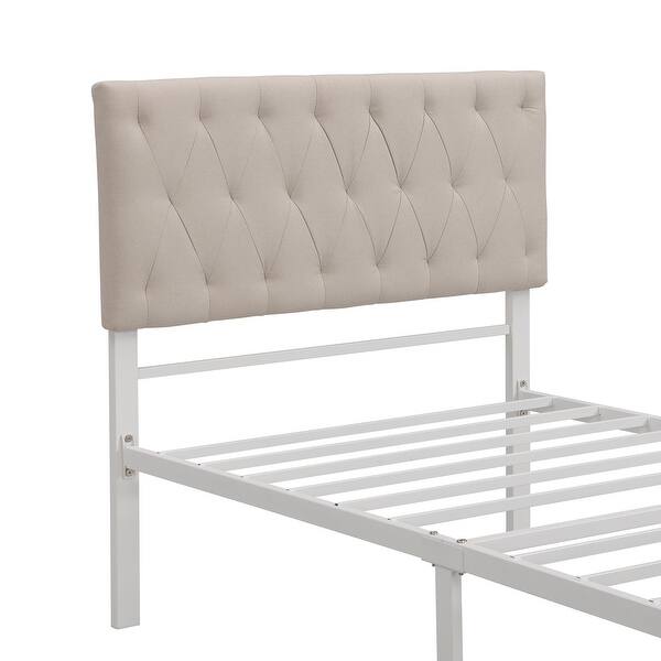 slide 2 of 13, Twin Size Storage Bed Metal Platform Bed With A Big Drawer - Beige - 77.9"L X 42.2"W X (40.2 or 44.2)"H