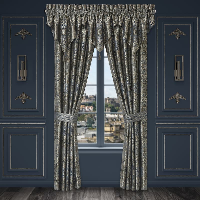 J. Queen New York Weston Window Panel Pair - 84 Inches - Blue