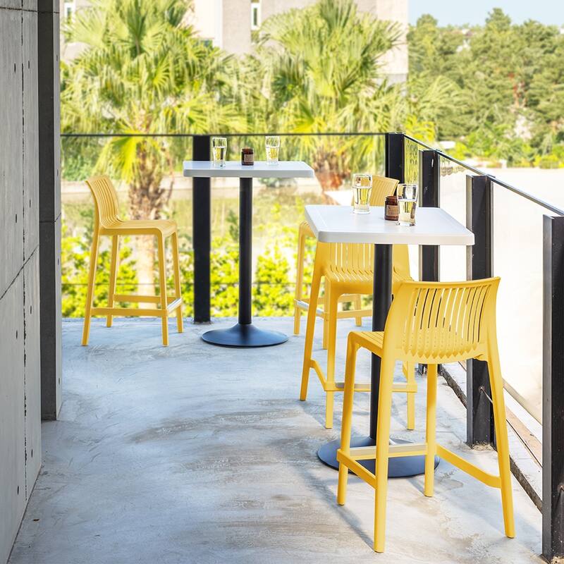 Milos Resin Stackable Counter Stools, Set of 2