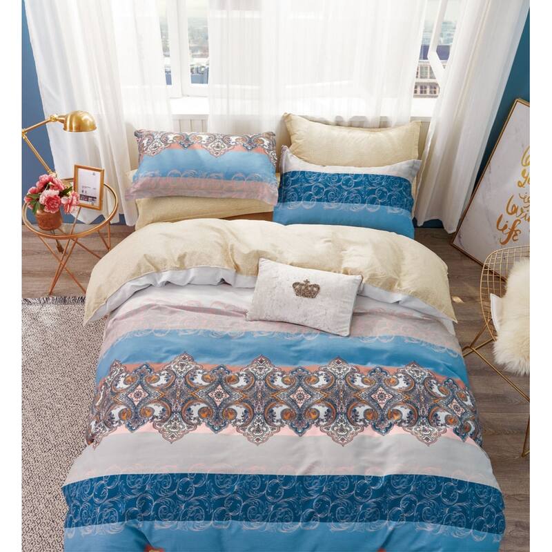 Hannah 100% Cotton Reversible Comforter Set