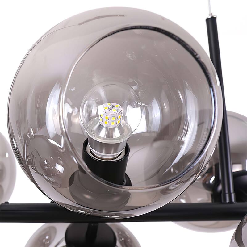 8 - Light Gold/Black Sputnik Modern Linear Pendant Chandeliers