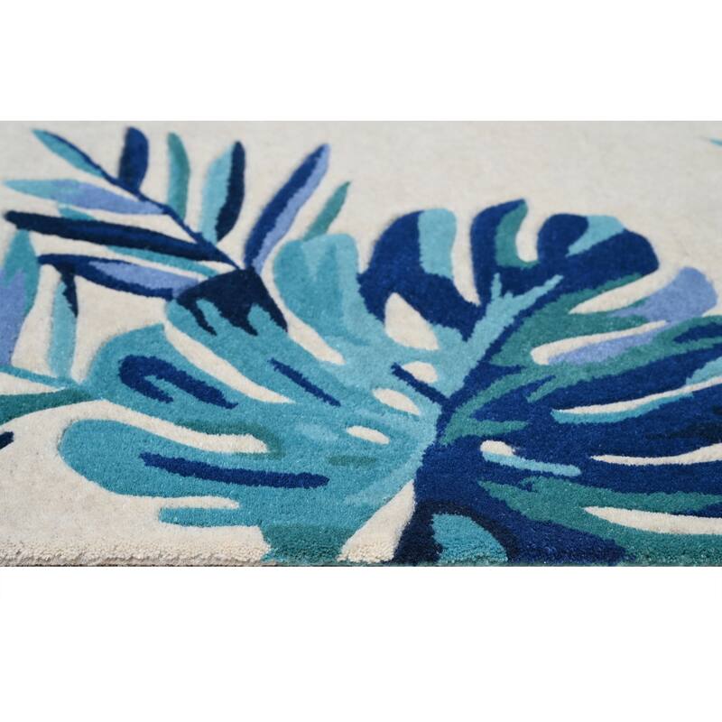 Domani Saunt Hand Tufted Wool Coastal Palms Area Rug