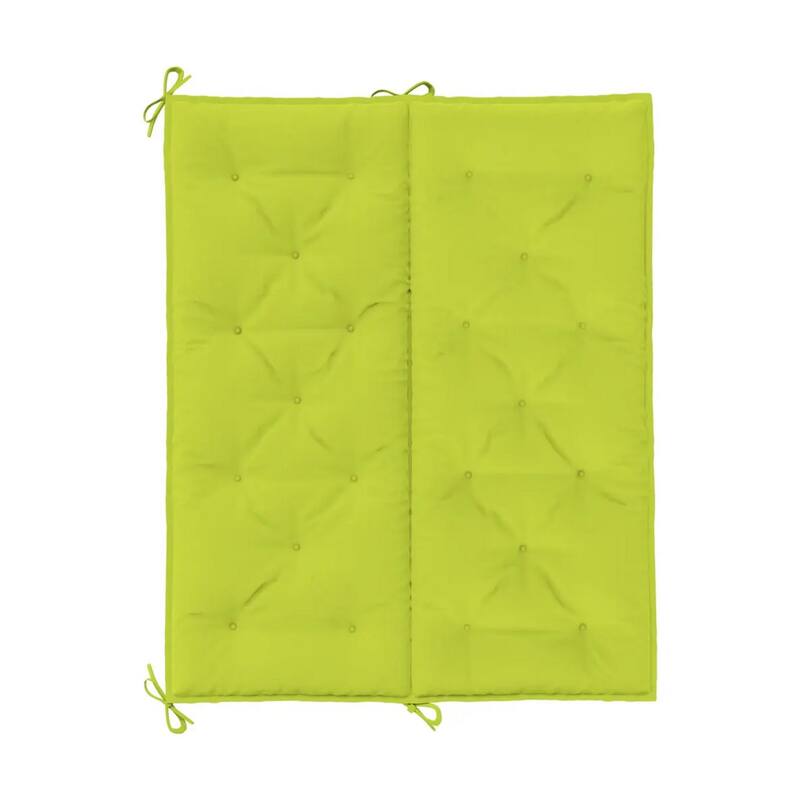 Claire Outdoor Cushion for Bench, Button Tufted Green Fabric, 47 Inch