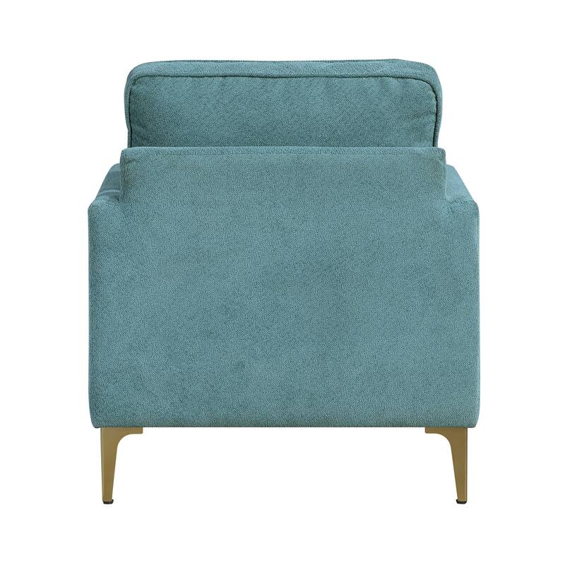 Grove 28.5" Chenille Accent Chair - Brushed Gold Finish Metal Legs