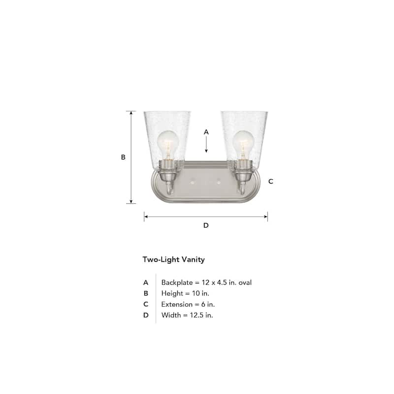 2 Light Vanity - 12.5