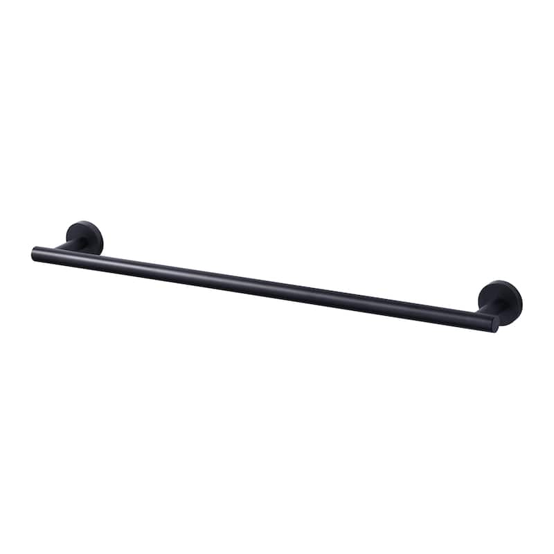 WOWOW Mutiple Length Wall Mounted Stainless Steel Towel Bar - 24 in. - Matte Black
