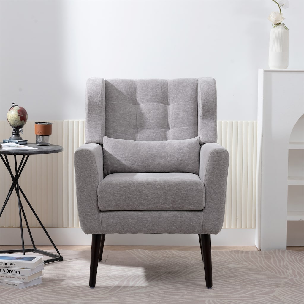 Desk Chair Grey Upholstered Arm Chair Office Chair Club Chair