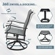 preview thumbnail 14 of 92, Versatile Outdoor Dining Sets w Swivel/Folding Chairs & Steel Slat Table and HDPE Dining Table Set for Gardens, Patios