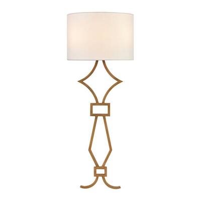 Grenville Elms - 2 Light Short Wall Sconce Painted Aged Brass Finish