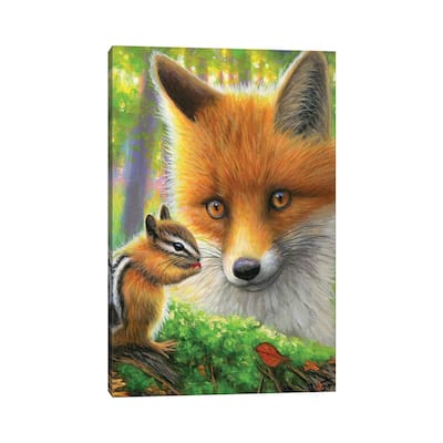 iCanvas "A New Friend For Little Fox" by Bridget Voth Canvas Print