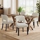preview thumbnail 38 of 62, Set of 2/4/6 Modern Fabric Upholstered Dining Room Chair Kitchen Chairs with Wood legs Set of 4 - Beige