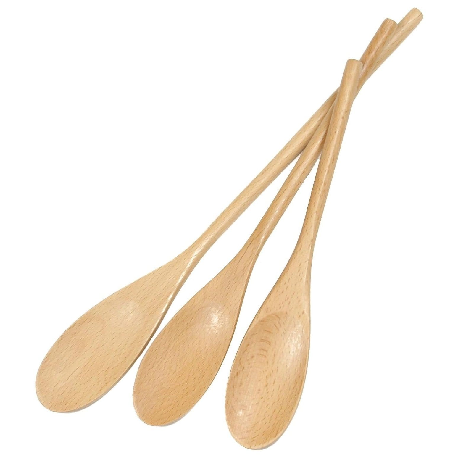 Chef Craft 14 Long Beechwood Wooden Kitchen Mixing Spoon with