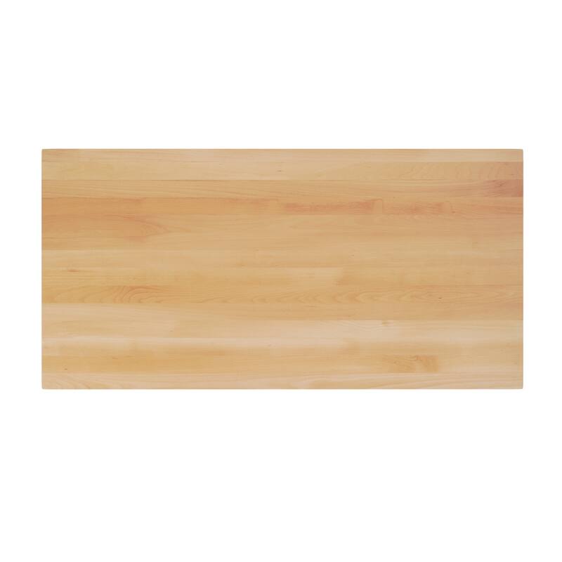 Rectangular Solid Wood Commercial Tabletop with 22" x 22" Dining Height X-Base