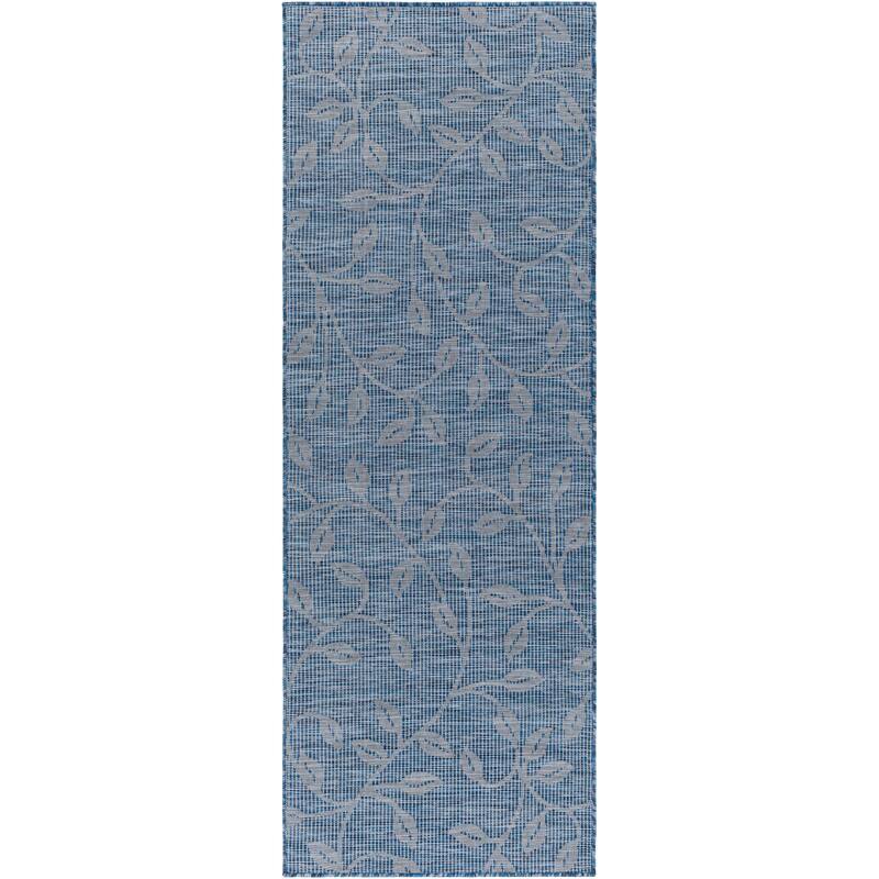 Artistic Weavers Otis Indoor / Outdoor Floral Area Rug - 2'6" x 7'3" Runner - Dark Blue