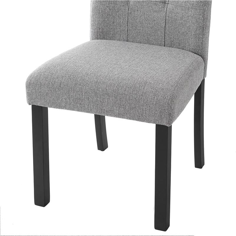 Roomfitters 6 Piece Modern Dining Table Set, 63 Inch Faux Marble Table with Bench and Upholstered Chairs