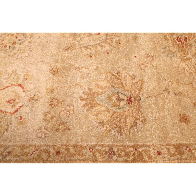 ECARPETGALLERY Hand-knotted Chobi Twisted Khaki Wool Rug - 6'0 x 8'11