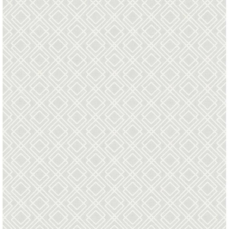Napa Light Grey Geometric Wallpaper - 20.5in x 396in x 0.025in