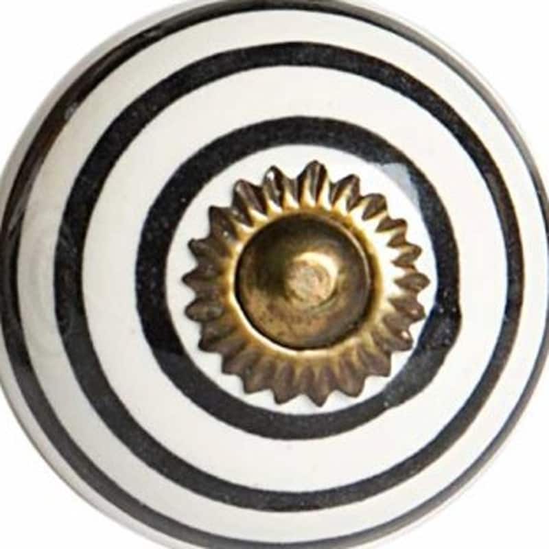 HomeRoots 1.5" X 1.5" X 1.5" Ceramic Metal Multicolor 12 Pack Knob - 1.50 in. x 1.50 in. x 1.50 in.