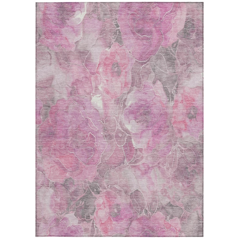 HomeRoots Floral Transitional Rectangle Outdoor Rug