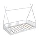 preview thumbnail 6 of 20, Wood House Bed Floor Bed Twin Size Frame Bed with Fence