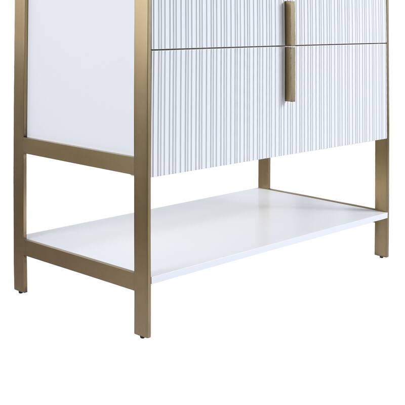 Fine Fixtures Serenity Modern Bathroom Vanity with Black Sintered Stone Top