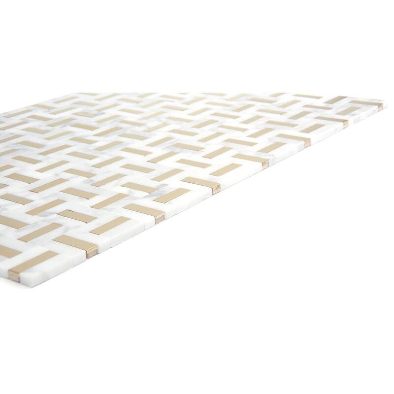 Emser Tile Link - 12" x 17" Square Pinwheel Mosaic Wall Tile - Honed