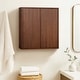 preview thumbnail 3 of 49, Teamson Home 22 in Wooden Bathroom Wall Cabinet, Wood Organizer for Bathroom, Kitchen, Laundry, Space Saving Furniture