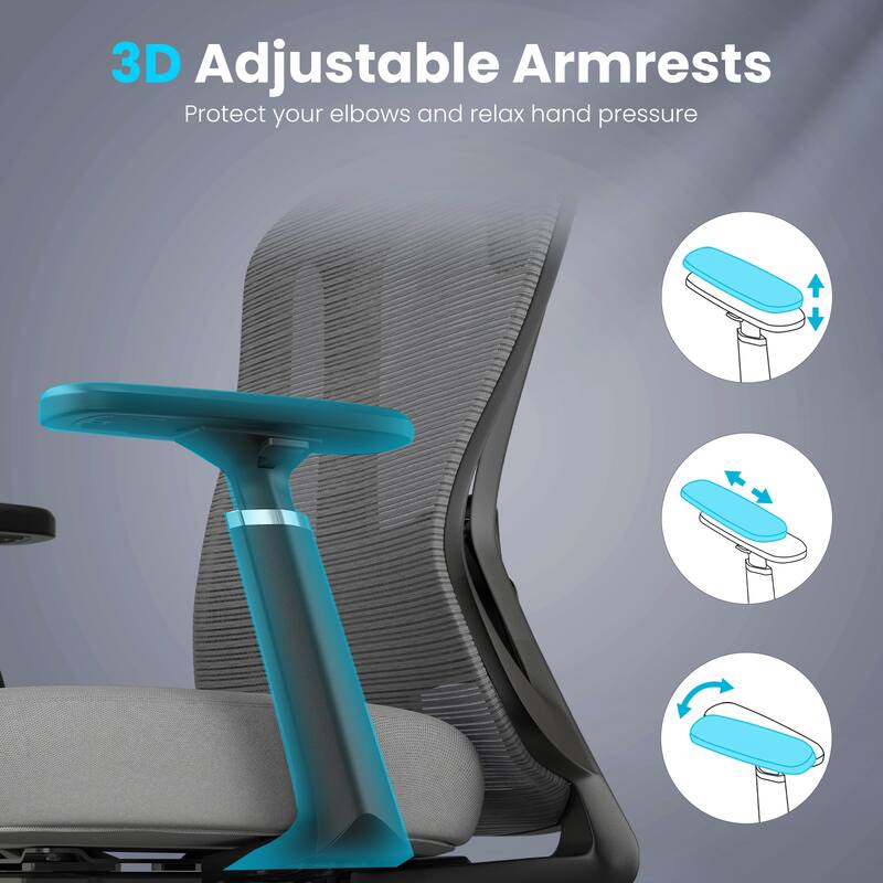 Office Chair Ergonomic Desk Chair, High Back Computer Chair with Wheels, Home Sutdy Chair for Heavy People