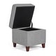 preview thumbnail 143 of 149, Adeco Square Storage Ottoman 17 inch Footstool