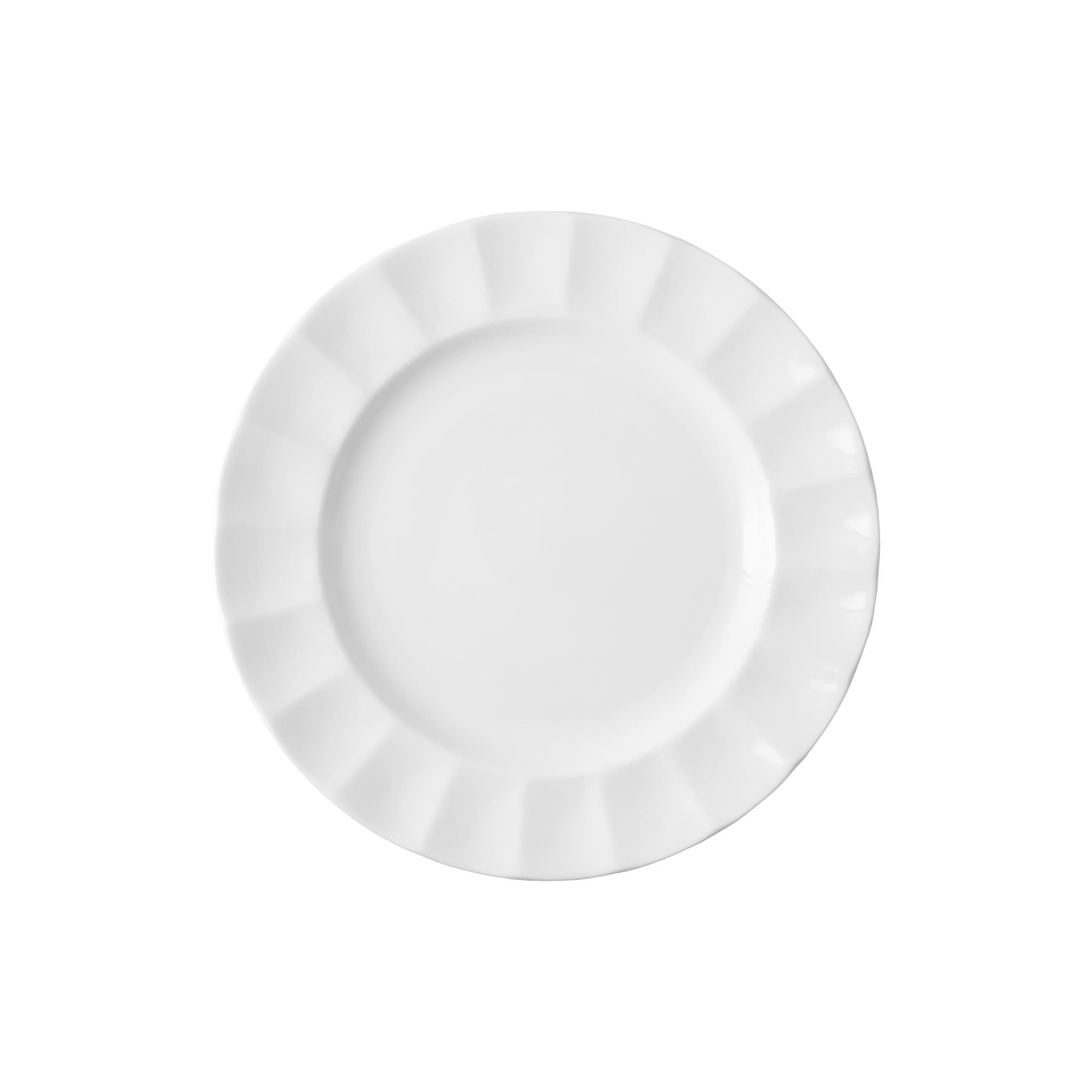 Fortessa Bloom Bone China, 9" Salad Plate (Set of 4), White - 9" Salad Plate
