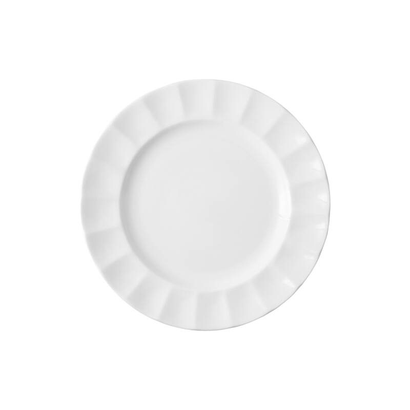 Fortessa Blyss Bone China, 9" Salad Plate, White - 9" Salad Plate - 9" Salad Plate - White - 4 Piece