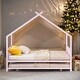 preview thumbnail 2 of 13, Metal Twin Size House Bed with Twin Size Trundle