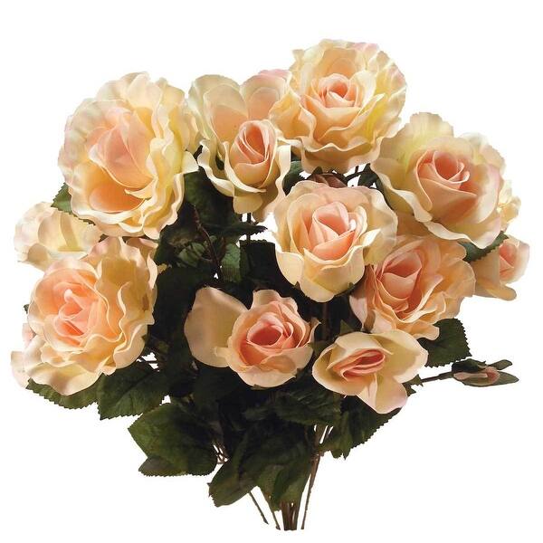 Shop 1 Pc 21 Inch Artificial Rose Bush W 12 Blooms 8 Buds For