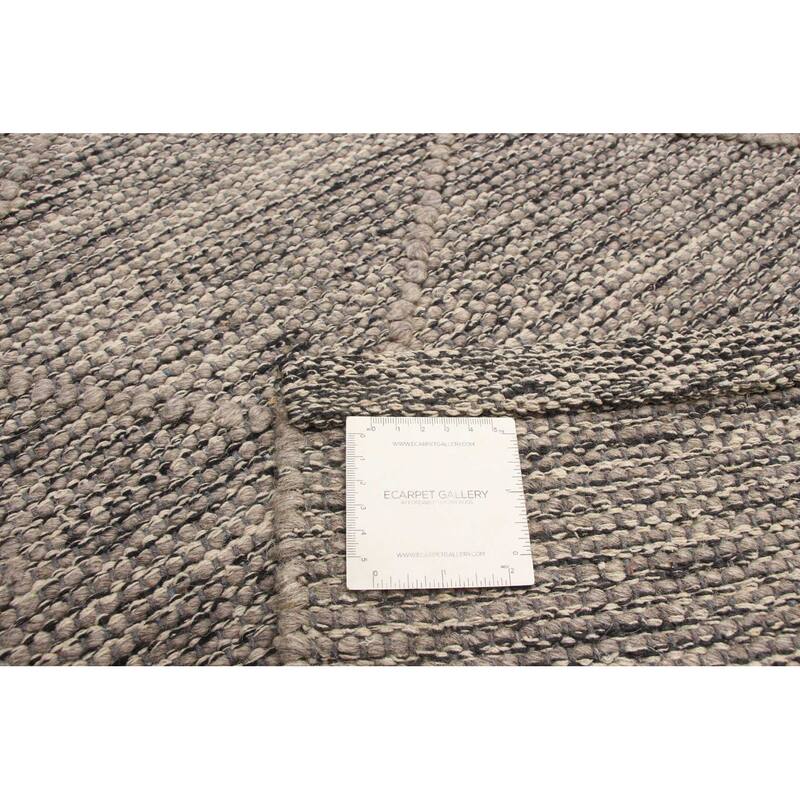ECARPETGALLERY Braid weave Sienna Brown Wool Rug - 5'10 x 8'10